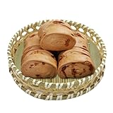 Hemousy Flaches Brotkorb,Geflochtene Obstschale | Wiederverwendbarer Servierteller Für Kleine Lebensmittel Spülmaschinengeeignet Küche Garten Picknick