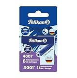 Pelikan Standard-Tintenpatronen 4001 Tinte Königsblau, 12 Stück