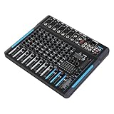 Mischpult, 41 x 34 x 4cm Audio Mixer, Audio-Mischer, 10-Kanal-Audio-Mischer, für eine Breite Palette von Anschlüssen, Einschließlich Kondensatormikrofone