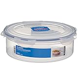 Lock & Lock HSM952 rund Container, Kunststoff, klar, 2,5 Liter ⌀ 25 x 8.5 cm