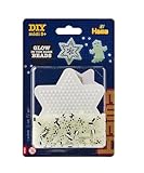 Hama Bügelperlen Set midi Stern nachtleuchtend 350 Stück mit Stiftplatte Blister