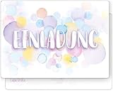 beriluDesign 12 Einladungskarten zum Kindergeburtstag - Geburtstagseinladung Aquarell