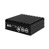 HUNSN Micro Firewall Appliance, Mini PC, VPN, Router PC, Intel Alder Lake-N 12th Gen N100, RJ45, 6 x 2.5GbE I226-V, 2 x HDMI2.1, TF, Type-C, Barebone, NO RAM, NO Storage, NO System