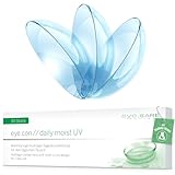 Eye.Con Daily Moist UV weiche Tageslinsen aus Hydrogel – 30 dailies Contact Lenses mit hoher Wasserbindung für empfindliche Augen. Mehrkurvige Kontaktlinsen. BC 8.6mm, DIA 14.3mm, -2.25 Dioptrien.