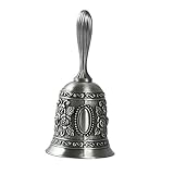 OFFSCH 1stk Handglocke Restaurant-rufglocke Hochzeitsessen Glocken Tisch Glocke Kinderglocken Archaische Glocke Klingel An Der Rezeption Vintage Hotelglocke Silver Zinklegierung