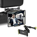 Yifacoom Tablet Halterung Auto Kopfstütze, Universelle Ausziehbare Auto KFZ Tablet Halterung, 360° Drehung tablethalterungen Auto für 4~12,9 Zoll Handy, Tablet, Switch und Andere Geräte