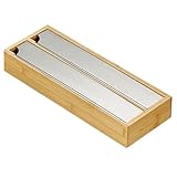 Space Home - Folienspender und Frischhaltefolienspender - Rollenhalter mit Metaldeckel - Folienhalter für Küche - Frischhaltefolie Abroller - Folienabroller - Küchenrollenhalter - Schneidabroller