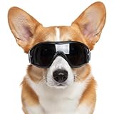 FDHBDF Hundebrille Sonnenbrille Hundebrille kleine Hunde, 1 Stück Haustier-Auenschutzbrille mit UV-Schutz, für Wandern Autofahrt Motorradtour, Geeignet für Kleine bis Mittelgroße Hunde