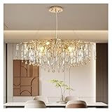 OZBME Luxuriöse Kristall-Kronleuchter-Pendelleuchte für Esszimmer & Küche, Elegantes K9-AST-Design, große Deckenleuchte (200 x 65 x 50 cm) ()