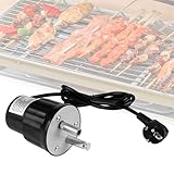 EXLECO Grillmotor Elektromotor Grill Barbecue Rotator Motor ABS DC 220V-240V Regelbar Outdoor BBQ Grill Motor Drehmotor für Rotisserie Elektrischer Grill, für Grillgeräte im zypriotischen Schwarz