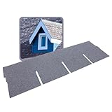 DAPRONA 20x Bitumen Dachschindeln Rechteck Grau 1 m x 32 cm - 2,6 m² selbstklebend mit Glasvlieseinlage - wetterfest & UV-beständig für Gartenhaus, Carport, Garage, Pavillon