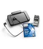 Philips PocketMemo Set für Autor und Assistenz DPM6700/03 enthält Diktiergerät DPM6000, Fußschalter ACC2330, Stereo-Unterkinn-Kopfhörer LFH0334 und Diktier- & Wiedergabe-Software SpeechExec Basic