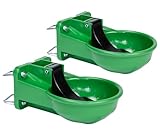 UZMAN 2X Tränkebecken mit Druckzunge, 2er Set Viehtränke Pferde, Großvieh, Schafe Vieh Kühe Tränke Weide Rinder Tränkewanne zubehör