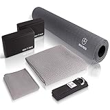 High Pulse® Yoga Set (6 TLG.) mit Yogamatte, 2 Yoga Blöcke, Yogagurt, Yogatuch mit Antirutsch-Noppen und extra Handtuch – Praktisches Yoga-Set für Anfänger und erfahrene Yogis