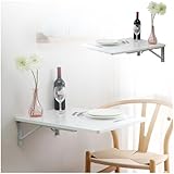 Wandtisch klappbar, Schreibtisch, klappbarer Schreibtisch, wandklapptisch höhenverstellbar, Platzsparender, für die Wand im Büro, Küche, Esszimmer(80 * 60cm/31.5 * 23.6inch)