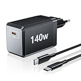 HSSNS 140W USB C Ladegerät: USB C Netzteil mit USB-C Kabel, Schnellladegerät Kompatibel mit MacBook Pro/Air, iPad, Samsung, Lenovo, iPh0ne 16/15 /14 Serie