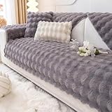 Superweicher, dicker Plüsch-Sofa-Kissenbezug, rutschfestes Lederhandtuch, ideal für 110 x 210 cm große graue Sofas – langlebig, bequem und stilvolle Wohnkultur.