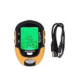 GPS-Multifunktionsmessgerät mit Hochpräzisem Sensor, Höhenmesser, Manometer, Thermometer, Hygrometer, Wasserdicht, Kompass, Ideal für Camping und Outdoor-Aktivitäten, IPX4