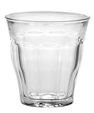 Duralex 1025AB06A2111 Picardie Six Trinkglas, Wasserglas, Saftglas, 160ml, Glas, transparent, 6 Stück