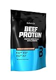 BioTechUSA Beef Protein, Aromatisiertes Eiweiß-Getränkepulver mit Süßungsmittel, laktosefrei, glutenfrei, zuckerfrei, 500 g, Erdbeere