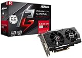 ASRock 845939 Phantom Gaming D Radeon RX580 8G OC Grafikkarte, VR-Ready, schwarz
