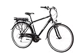 F.lli Schiano E-Ride 28 Zoll, City E-bike mit 250W Motor, 21-Gang-Getriebe, für Herren in Schwarz