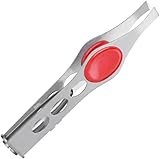 Pinzette mit LED-Licht für Haarentfernung, Make-up-Werkzeug, Augenbrauenpinzette, Wimpernschneider, Augenbrauenwerkzeug, runder Trimmer, eingewachsene Pinzette, Tweeze Damen