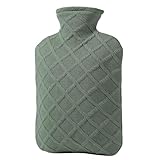 Wärmflasche 1.2L - Wärmflasche Bettwärmer - 4-6 Stunden Wärmespeicherung Für Hände Schultern Nacken Beine Winter Reisen Camping Kinder Schule