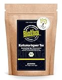 Kurkuma & Ingwer Tee Bio 250g - hochwertige Kurkumawurzel (Curcuma longa) und Ingwerwurzel (Zingiber officinale) getrocknet - Abgefüllt und kontrolliert in Deutschland - Biotiva