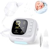 Nasensauger Baby, Nasensauger Baby Staubsauger, Elektrischer Nasensauger Baby, 9 Saugstufen und 2 Silikonspitzen, Nasensauger Baby Elektrisch für Neugeborene und Kleinkinder mit Musik und LED-Licht