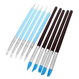 Garneck 10 Stück Töpferwerkzeug mit Weichen Gummispitzen Vielseitige Tonschnitzwerkzeuge für Feine Details Ergonomisch für Keramik Tonmodellierung zu Hause Schule und Studio
