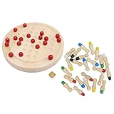 FOTABPYTI Hölzernes Gedächtnisschach, Farbgedächtnisschach 4 Spielmöglichkeiten Exquisites Harmless Memory Focus Training 2 in 1 für über 3 Jahre