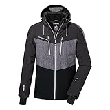 killtec Herren Skijacke/Funktionsjacke mit abzippbarer Kapuze und Schneefang KSW 45 MN SKI JCKT, dunkelanthra, XL, 38699-000