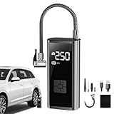 DASHIELL Digitale Autoluftpumpe, elektrischer Luftkompressor | Tragbarer Reifenfüller - Digitaler kabelloser tragbarer Reifenfüller für mehr Effizienz im Auto mit LED-Beleuchtungsdesign sorgt für