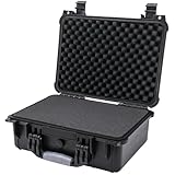 HMF ODK100 Outdoor-Fotokoffer, Transportkoffer mit Rasterschaumstoff | 41 x 32 x 17,5 cm