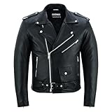 Bohmberg !Exclusive! Schwere, Wertige Lederjacke_!Kein Leichtgewicht! 100% Echtleder- Zeitloser KlassikerRetro Biker Jacke - Highwayjacke - Brandostyle-Oldschool Gr.L