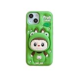 CrazyLemon für iPhone 11 Hülle mit Ständer für Frauen Mädchen Kinder Lustiges Cartoon Handyhalter Weiches Silikon Gummi Stoßfeste Schutzhülle - Froschelfe