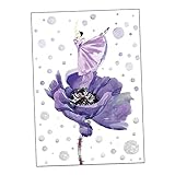GLSTOY 4 Stück Blütenkern Dekorative Hängende Bilder Rahmenloses Wandbild Blumen Wandmalerei Wandtattoos Heimdekorationen Aquarellmalerei Blumenmalerei