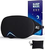 Mavogel Schlafmaske aus Baumwolle - Aktualisiertes Design, Light Blocking mit verstellbarem Nasensteg, weiche und bequeme, Schlafbrille für Herren und Frauen, für Schichtarbeit, inklusive Reisetasche