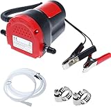 FreeTec Ölabsaugpumpe 12V 80W Ölpumpe Elektrisch Motorölpumpe 12v Ölwechselpumpe Kraftstoffpumpe Absaugpumpe für Motoröl und Diesel