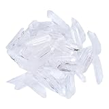 Steine und Kristalle Weißer sechseckiger Kristall Rohstein Lehrstein wissenschaftliche Probe Kristall und Heilstein für Trommeln, Wickeln, Hexerei, Reiki, Meditation Kristalle (100g, 3-5