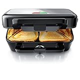 Arendo - Sandwichmaker 1200 W mit Antihaftbeschichtung - mit abnehmbaren Platten - spülmaschinentauglich - BPA frei - Temperaturkontrolle – Sandwich Maker - Sandwichtoaster für große Toasts