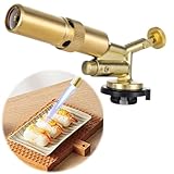 ARVALOLET KÜCHE BLAW TORCH1300 ° C METALL Schweißbrenner Einstellbare Flamme Tragbare Gasbrenner Flamme Butan Torch Küche Outdoor Camping BBQ Leichter (Gas nicht inbegriffen)