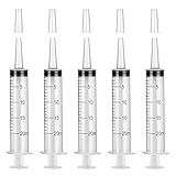 Hyber&Cara Spritze 20ml, 5er-pack Plastikspritze mit Verschlusskappe, Dosierspritze für wissenschaftliche Labors, Flüssigkeitsmessung und -abgabe, Tierfütterung, Pflanzenbewässerung