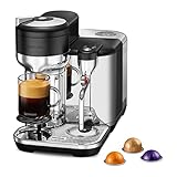 Nespresso Vertuo Creatista von Sage Kaffeemaschine mit Milchaufschäumer, 2 Liter, Black Truffle (Matt Black)
