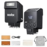 Godox iT22-O Mini TTL Kamera Blitz für Olympus Panasonic, 1,5s Recycling, 700 Blitzgeräte mit voller Leistung mit USB-C-Aufladung, eingebauter Akku, tragbarer Taschenblitz (schwarz)