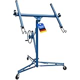 LOPREX® Plattenheber Trockenbau - Plattenlift bis 325cm und 68kg - 1- Mann Plattenlift für Rigipsplatten - für Decken und Wände (Blau)
