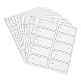 DEARMAMY 10 Blatt Wasserdichte und ölresistente selbstklebende Etiketten mit Blanko Aufklebern praktische Beschriftung für Büro Flaschen Vorratsdosen und Verpackungen