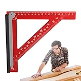 wiroouia 90-Grad-Positionierungswinkel, rechtwinkliges Befestigungslineal | Rechtwinkliges Messwerkzeug, Holzbearbeitungslineal aus Aluminiumlegierung,Einrahmungswerkzeug-Lineal für, Holzbearbeitung,