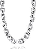 RUGGED STEEL Edelstahl Halskette 11 mm Gliederkette (45 50 55 60 70 75 cm) (60)